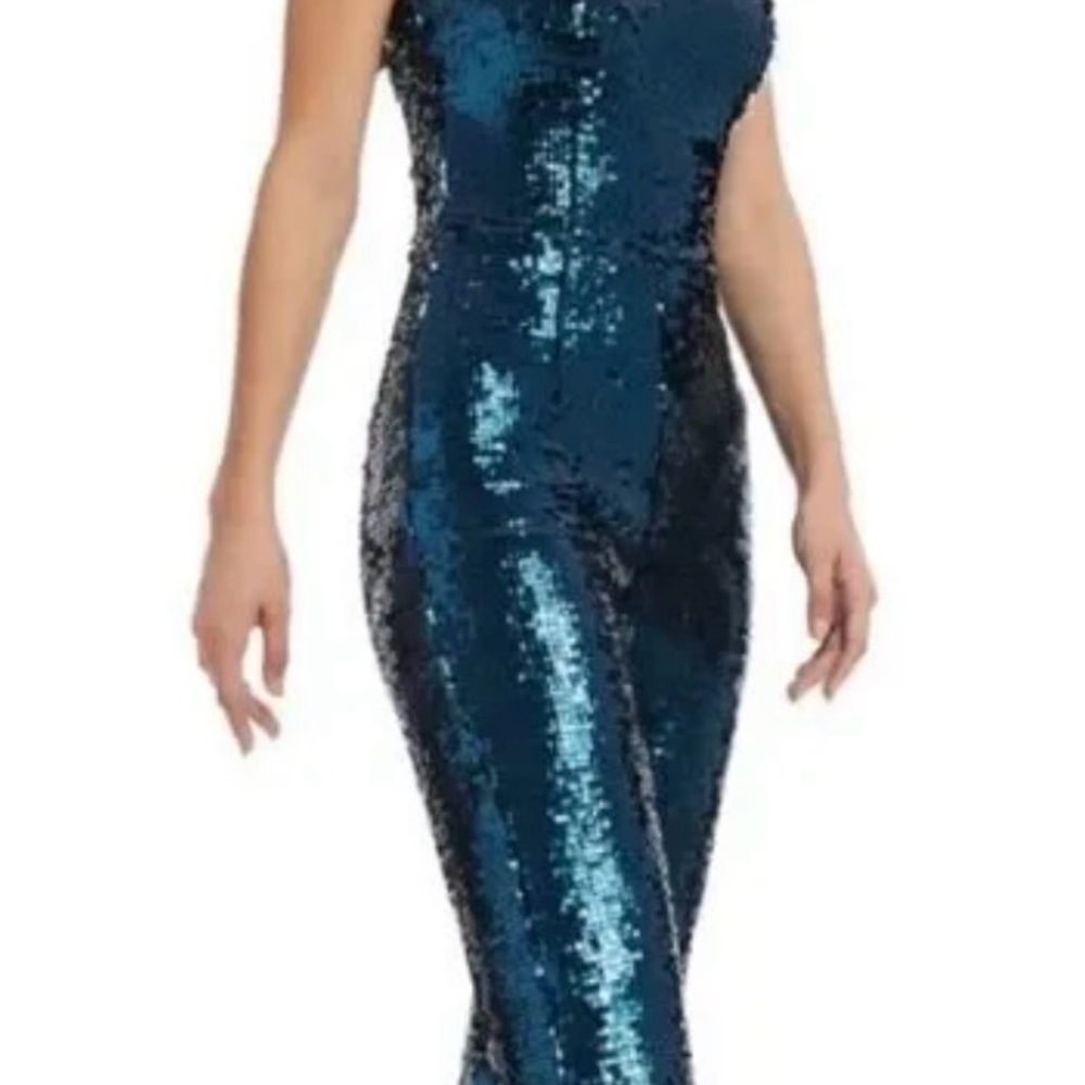 Dress the Population Emerald Sequin Jumpsuit - Picture 5 of 6